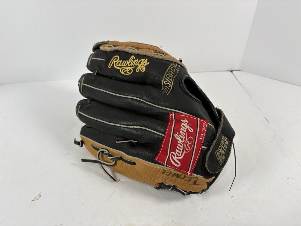 Rawlings RBG36TTB 12.5in Baseball Softball Glove RHT Fastback Black Tan Leather
